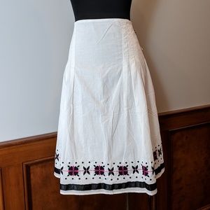 NWT Size 14 Willi Smith White Skirt with F…
